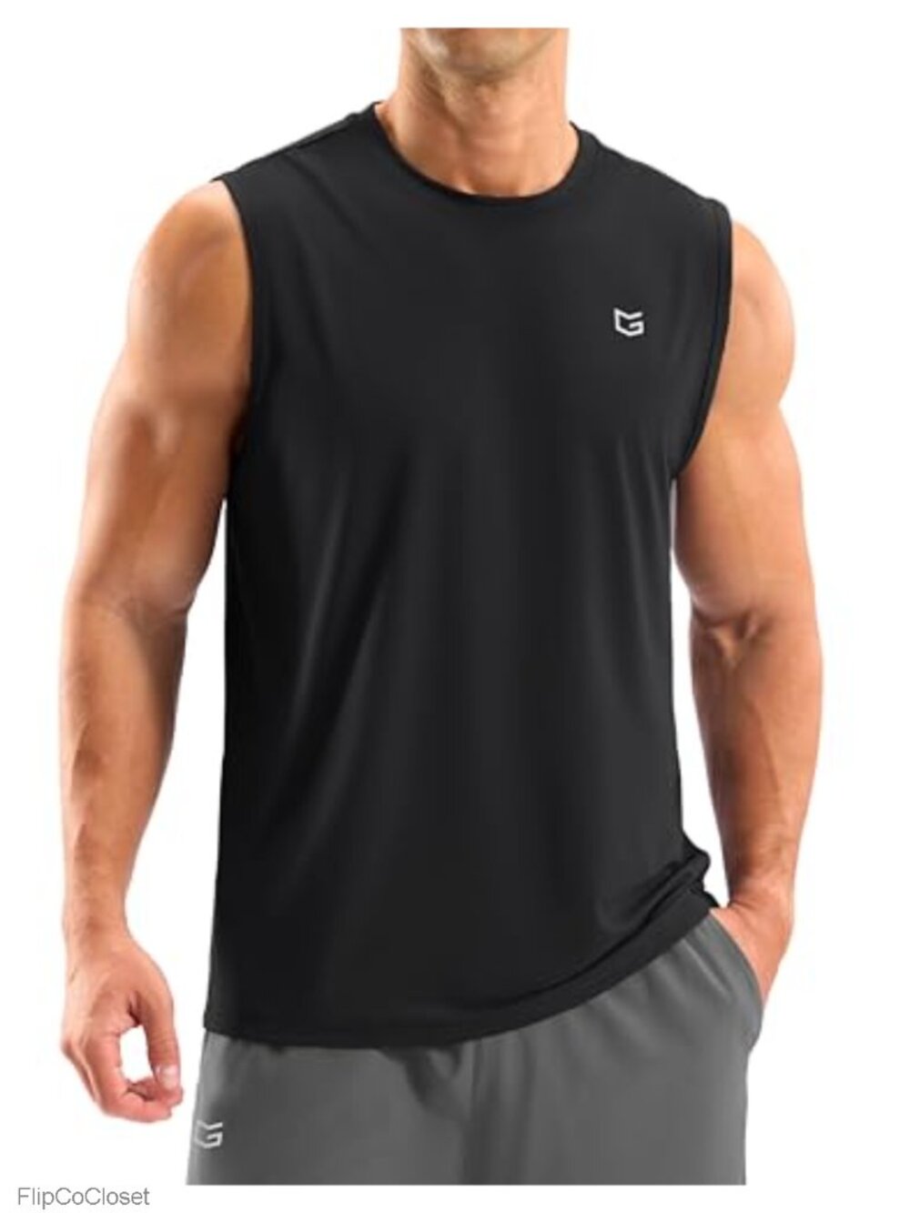 Men's Workout Tank Top Sleeveless Dry Fit Muscle Shirt Gym Running